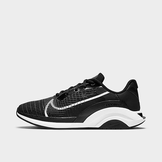 Right view of Women's Nike ZoomX SuperRep Surge Training Shoes in Black/Black/White Click to zoom