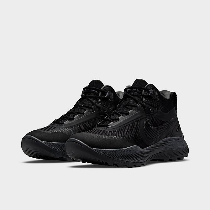 Three Quarter view of Men's Nike React SFB Carbon Boots in Black/Anthracite/Black Click to zoom