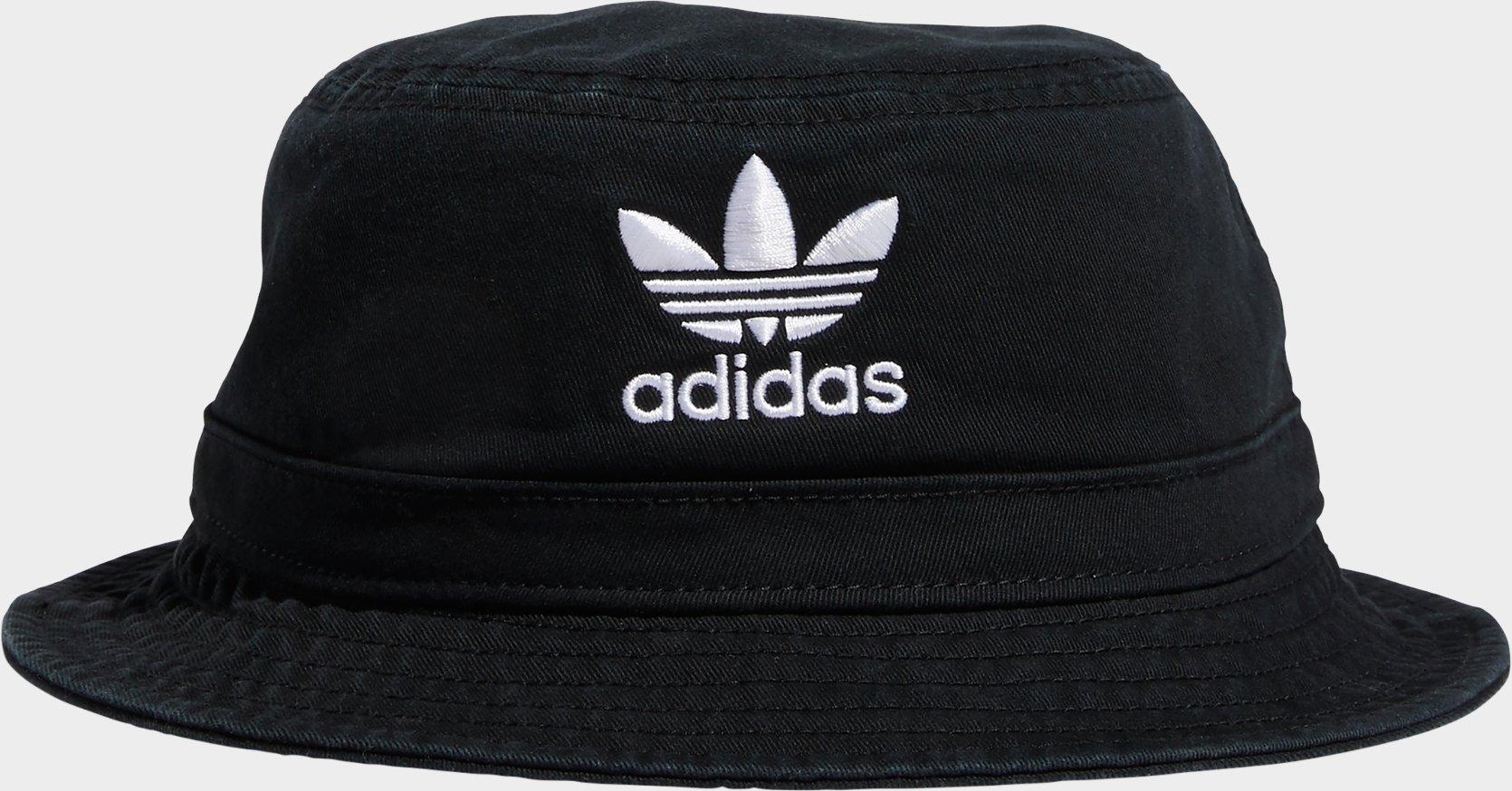 adidas washed white bucket hat