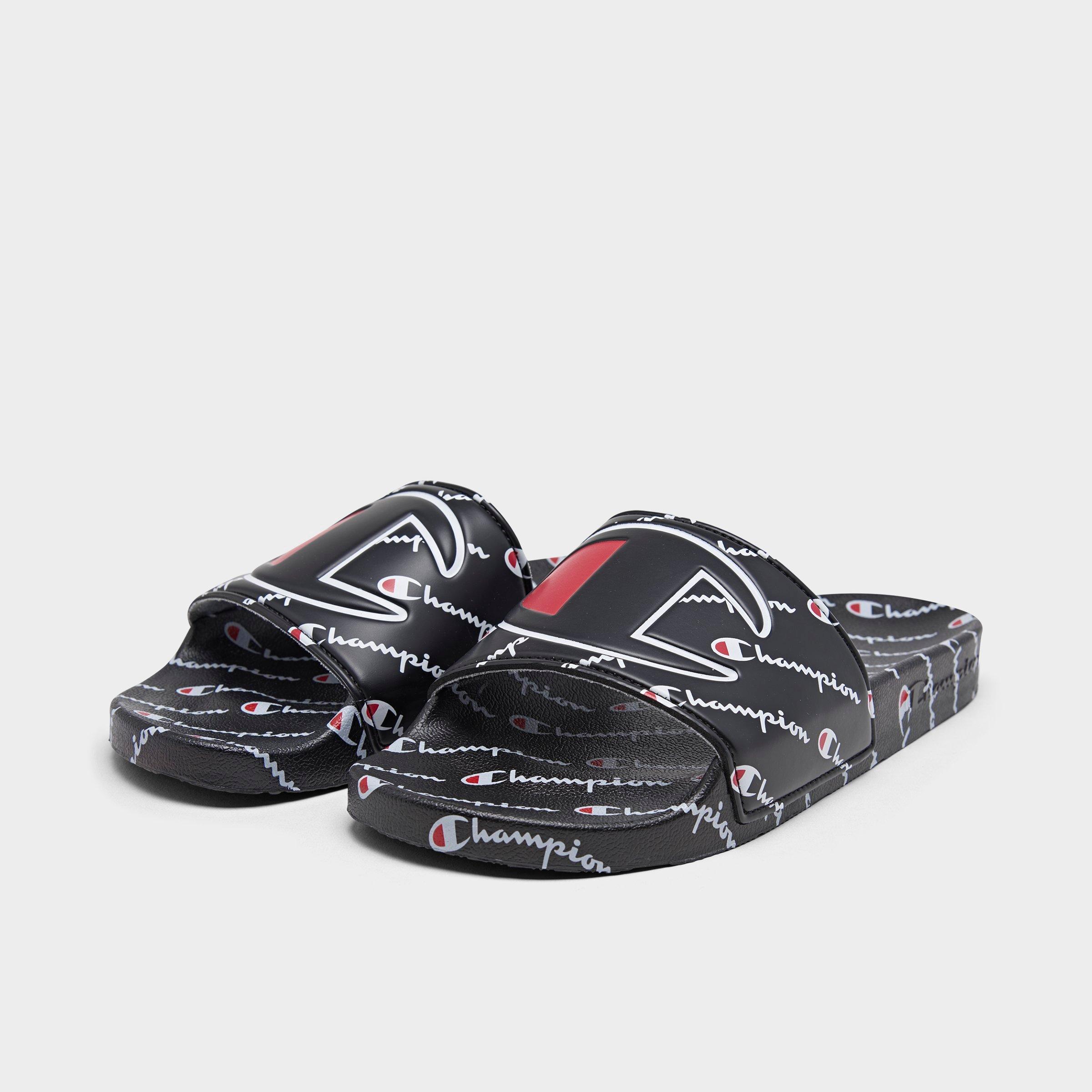 champion ipo repeat black slide sandals