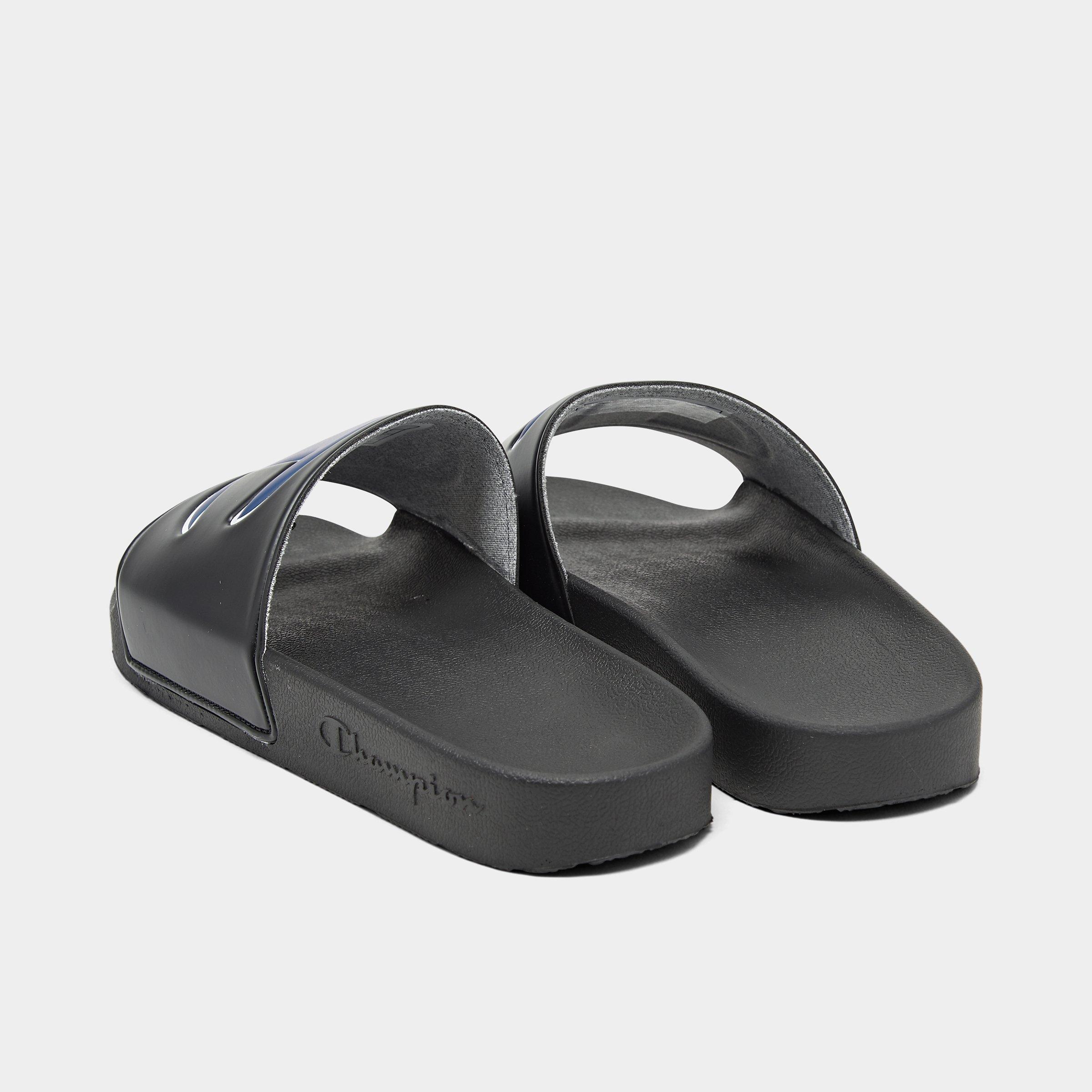 champion ipo black & white slide sandals