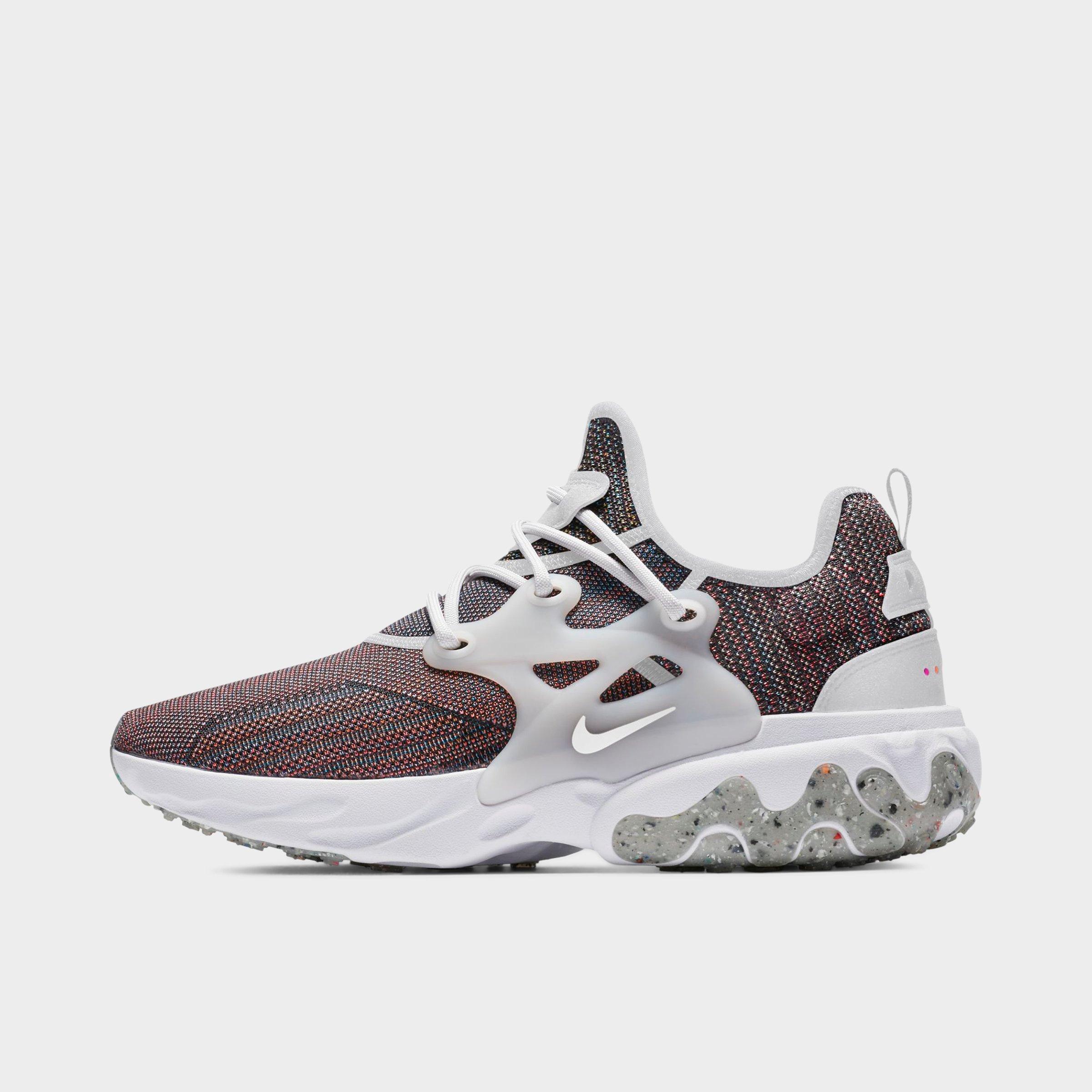 nike react presto black white gum