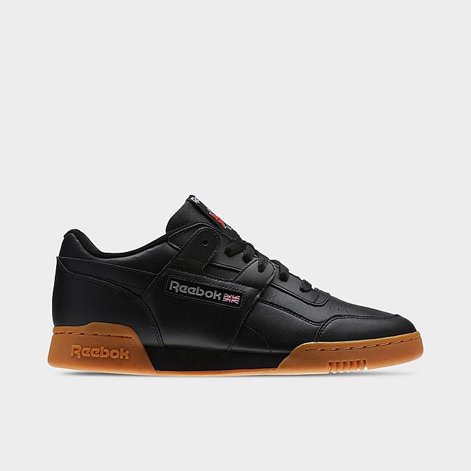 Right view of Men's Reebok Workout Plus Casual Shoes in Black/Carbon/Classic Red/Reebok Royal/Gum Click to zoom