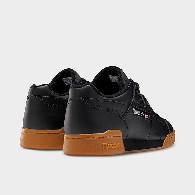 Left view of Men's Reebok Workout Plus Casual Shoes in Black/Carbon/Classic Red/Reebok Royal/Gum Click to zoom