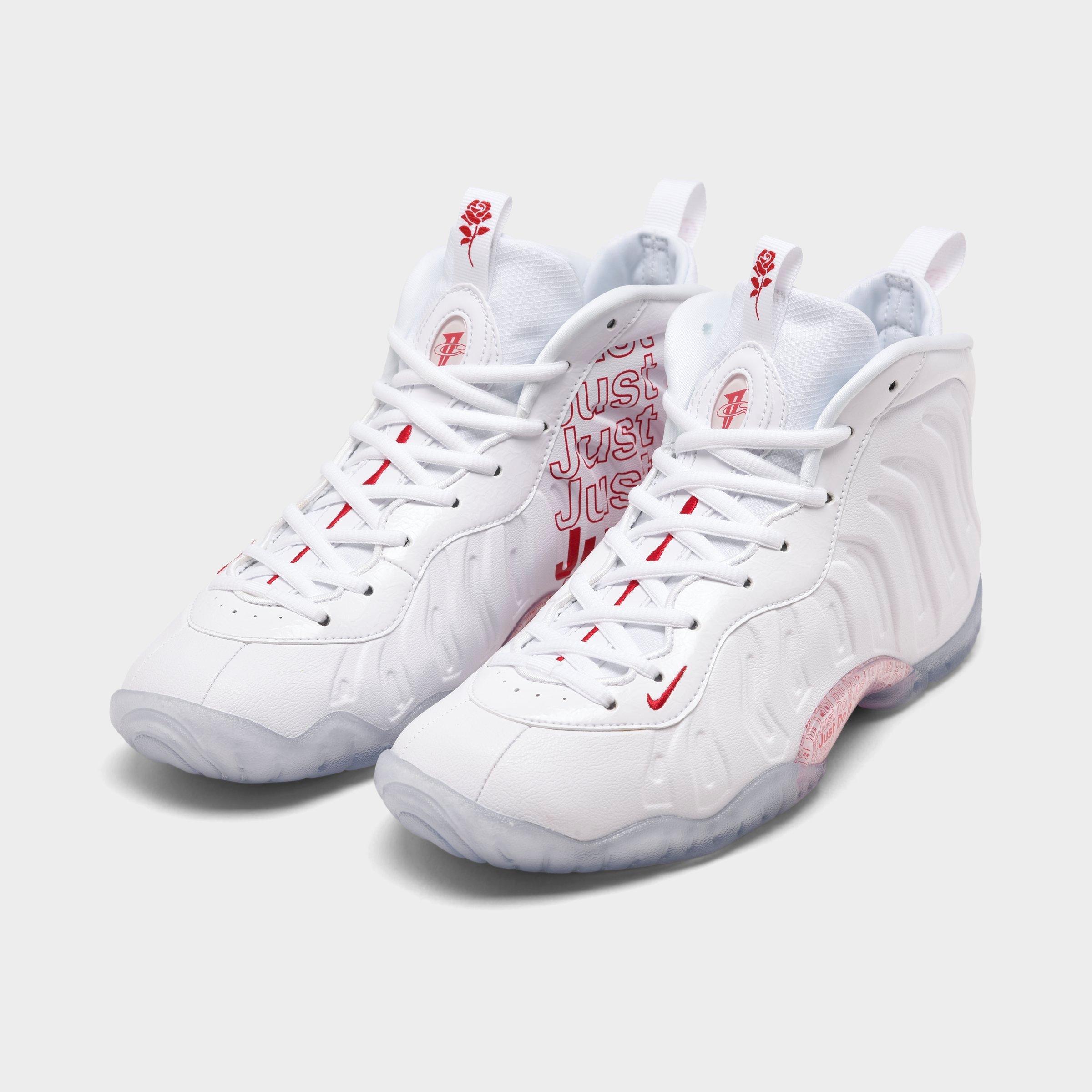 nike little posite one white white university red