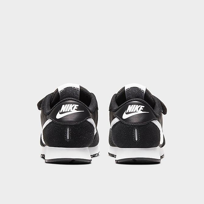 Left view of Boys' Little Kids' Nike MD Valiant Hook-and-Loop Casual Shoes in Black/White Click to zoom