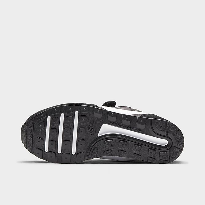 Bottom view of Boys' Little Kids' Nike MD Valiant Hook-and-Loop Casual Shoes in Black/White Click to zoom
