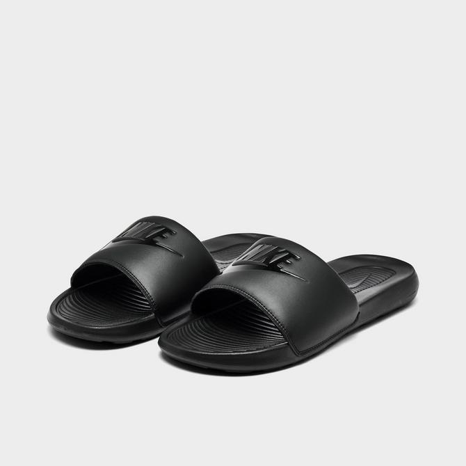 All black nike slides men's hotsell