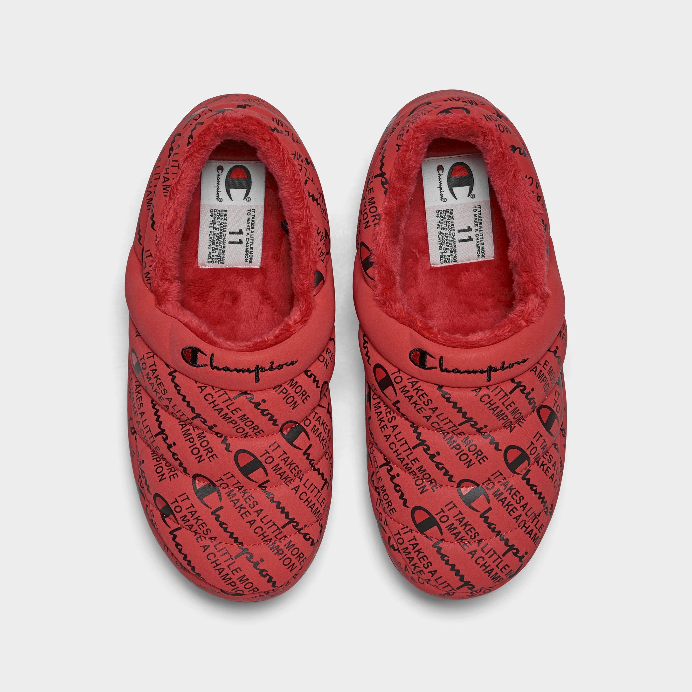 mens red champion slippers