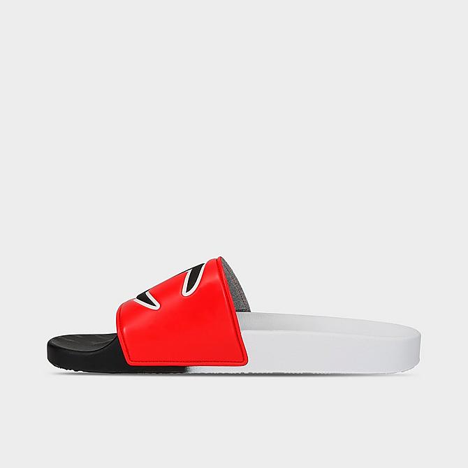 Front view of Men's Champion IPO Split Slide Sandals in Scarlet/Multi Click to zoom