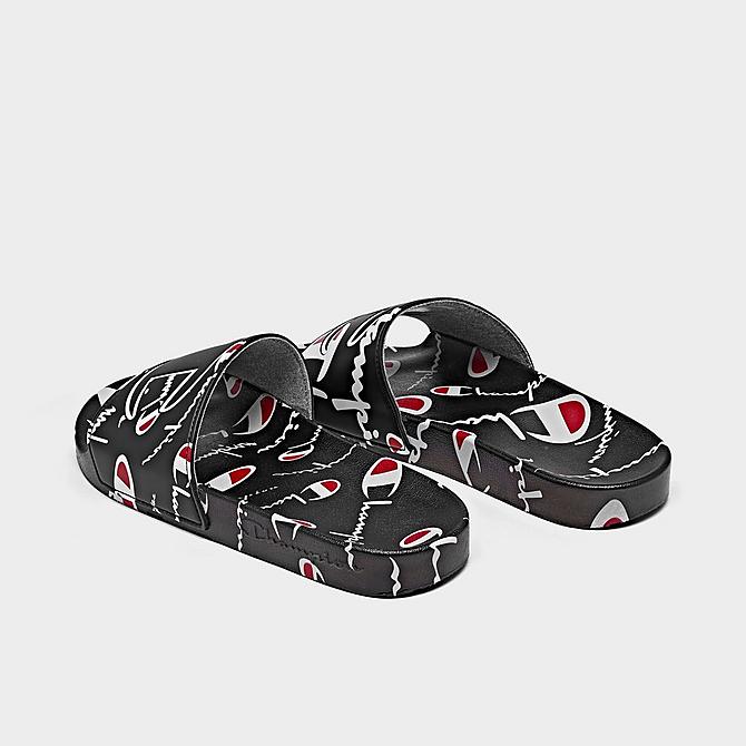 Left view of Men's Champion IPO Warped Slide Sandals in Scarlet Click to zoom