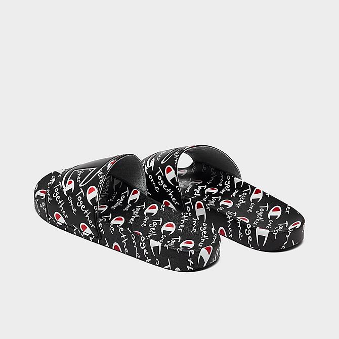Front view of Champion IPO Hero Slide Sandals in Black Click to zoom