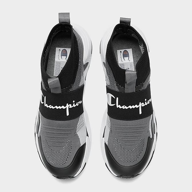 Back view of Men's Champion Hyper Future Hi Casual Shoes in Black/Grey Click to zoom