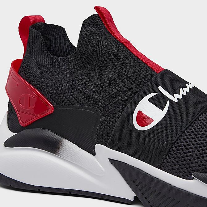 Front view of Men's Champion XG Tech Pro Casual Shoes in Black/Red Click to zoom