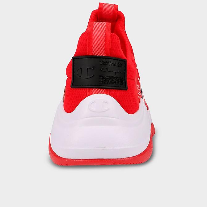 Left view of Men's Champion Hyper Apex Doodle Slip-On Casual Shoes in Scarlet/White Click to zoom