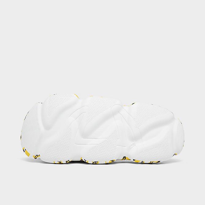 Bottom view of Men's Champion Meloso Squish Slide Sandals in Smiley White Click to zoom