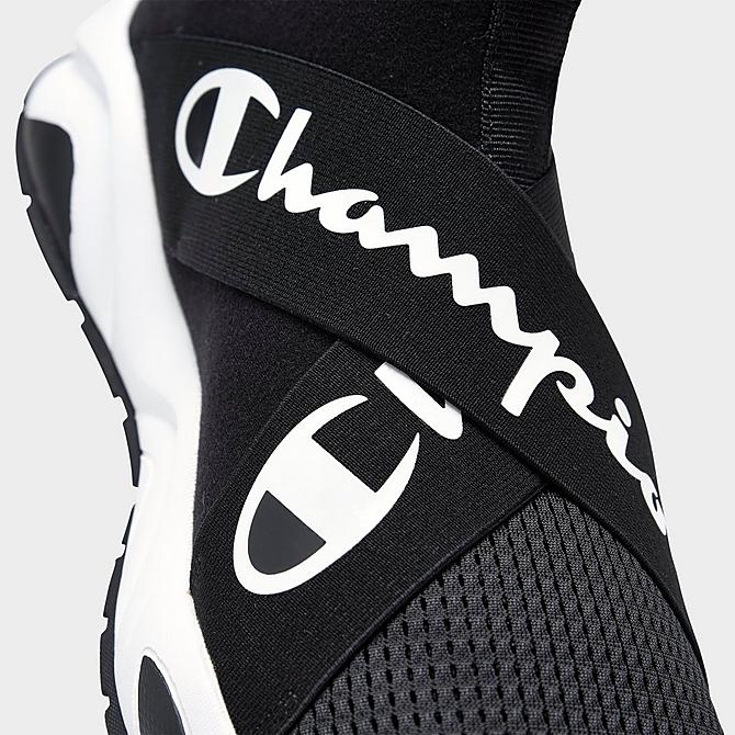 Front view of Men's Champion Rally Crossover Casual Shoes in Black/White Click to zoom