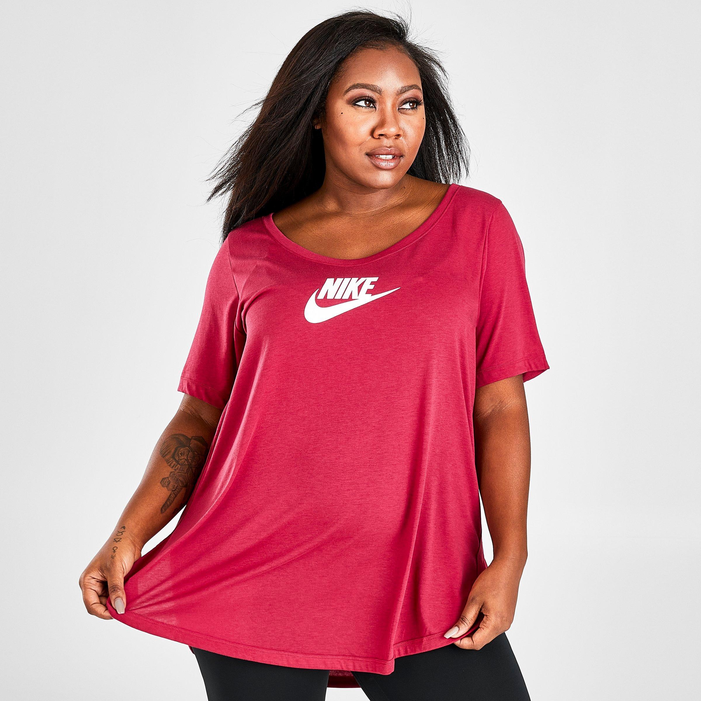 plus size red nike shirt