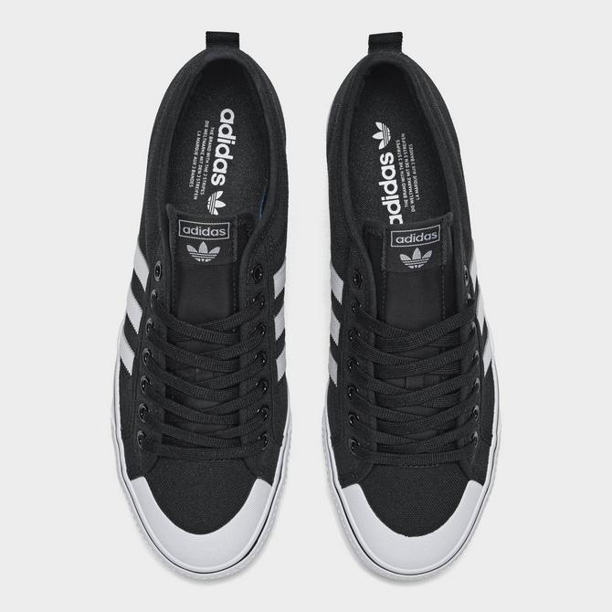 Back view of adidas Originals Nizza Casual Shoes in Core Black/Cloud White/Cloud White Click to zoom