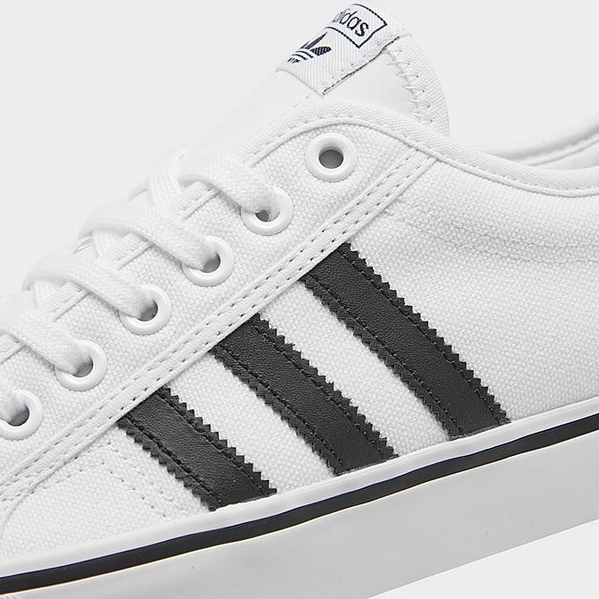 Front view of adidas Originals Nizza Casual Shoes in Cloud White/Core Black/Cloud White Click to zoom