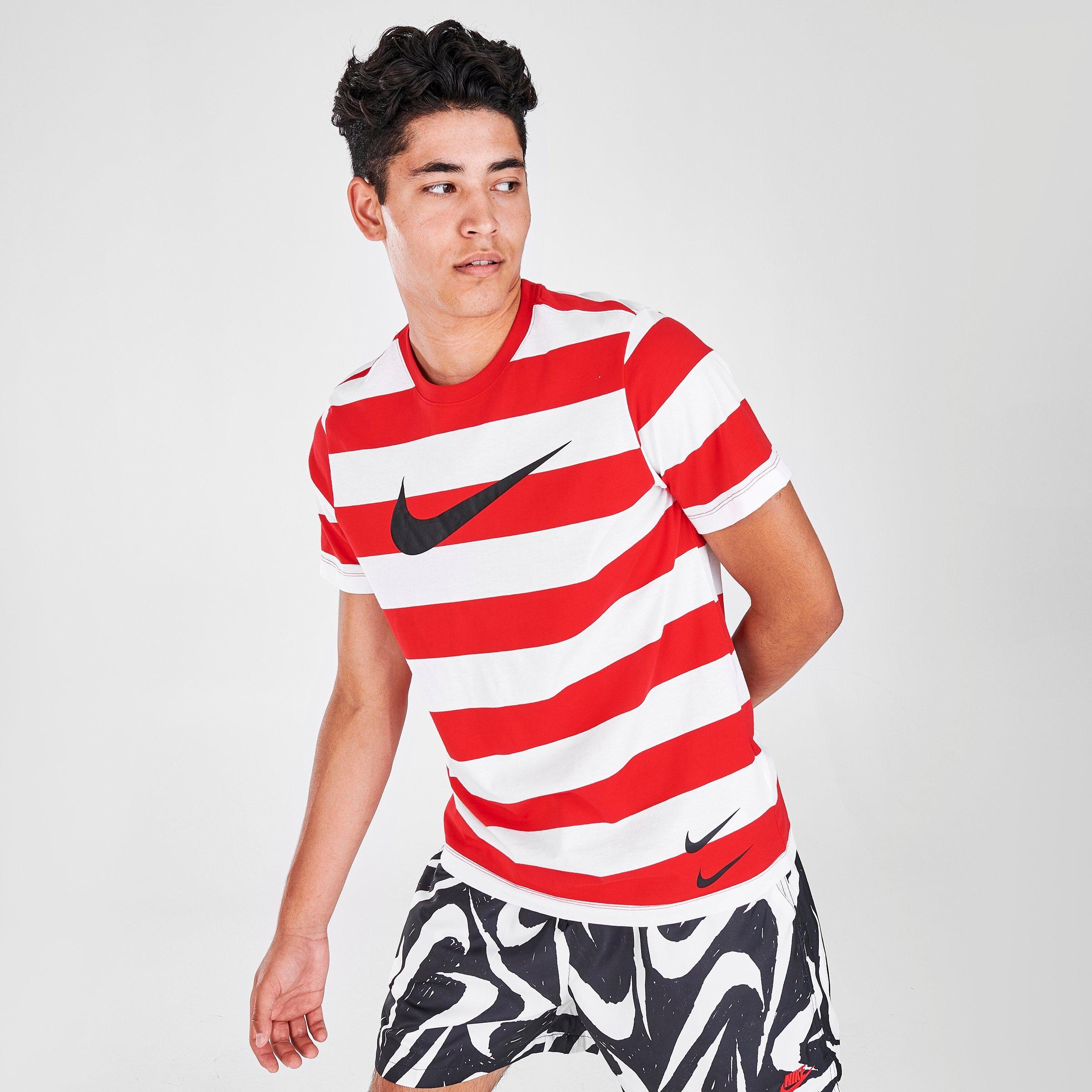nike swoosh stripe t shirt