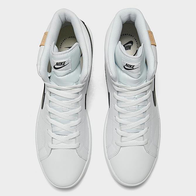 Back view of Men's Nike Court Royale 2 Mid Casual Shoes in White/Black/White/Onyx Click to zoom