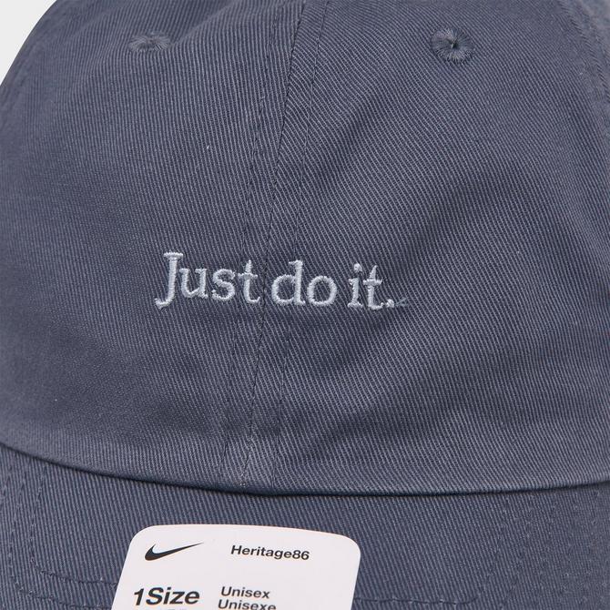 Nike Just Do It Blue Baseball Cap Hat Adjustable Swoosh Golf Running