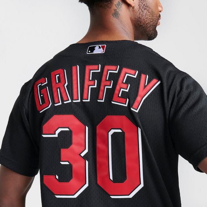 MLB, Shirts, Throwback Ken Griffey Jr Black Cincinnati Reds Mlb Jersey  Mitchell Ness Sz Xl