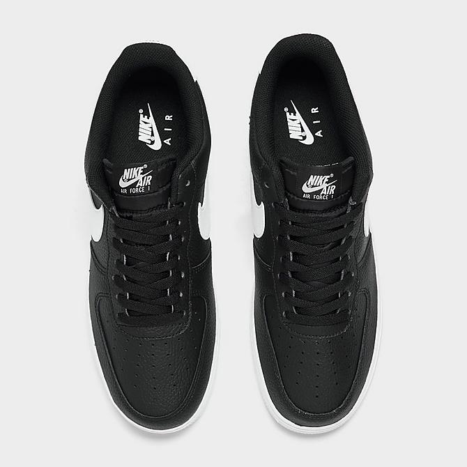 Back view of Men's Nike Air Force 1 '07 Casual Shoes in Black/White Click to zoom