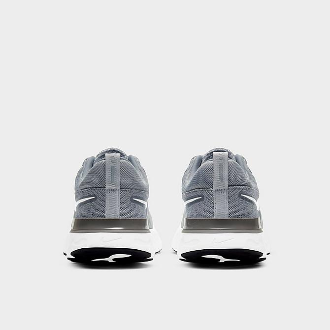 Left view of Men's Nike React Infinity Run Flyknit 2 Running Shoes in Particle Grey/White/Grey Fog/Black Click to zoom