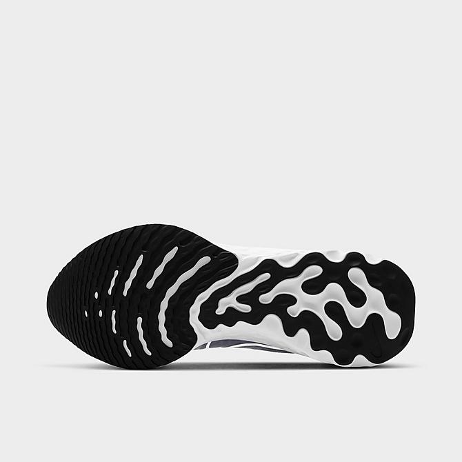 Bottom view of Men's Nike React Infinity Run Flyknit 2 Running Shoes in Particle Grey/White/Grey Fog/Black Click to zoom