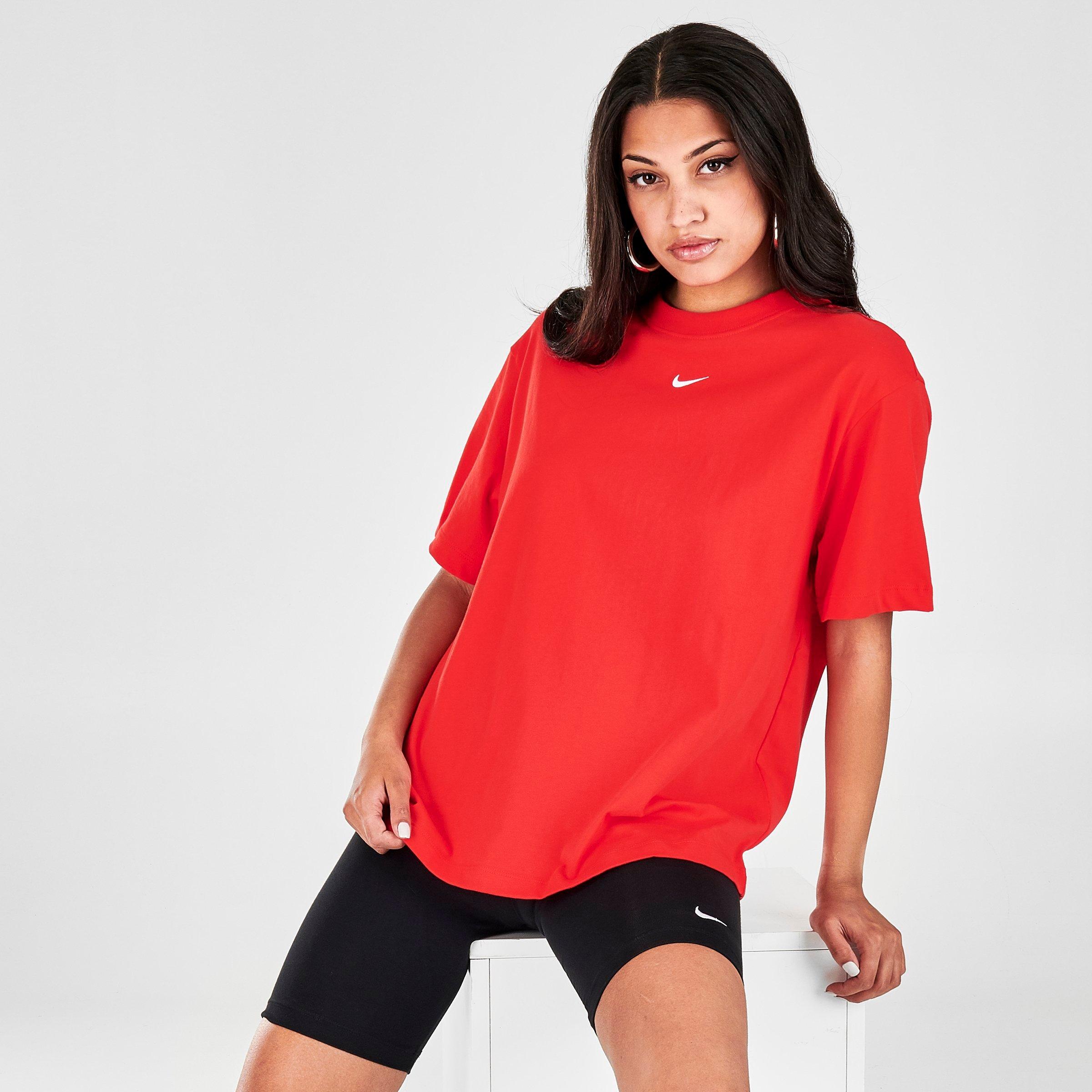 white and red nike shirt women's