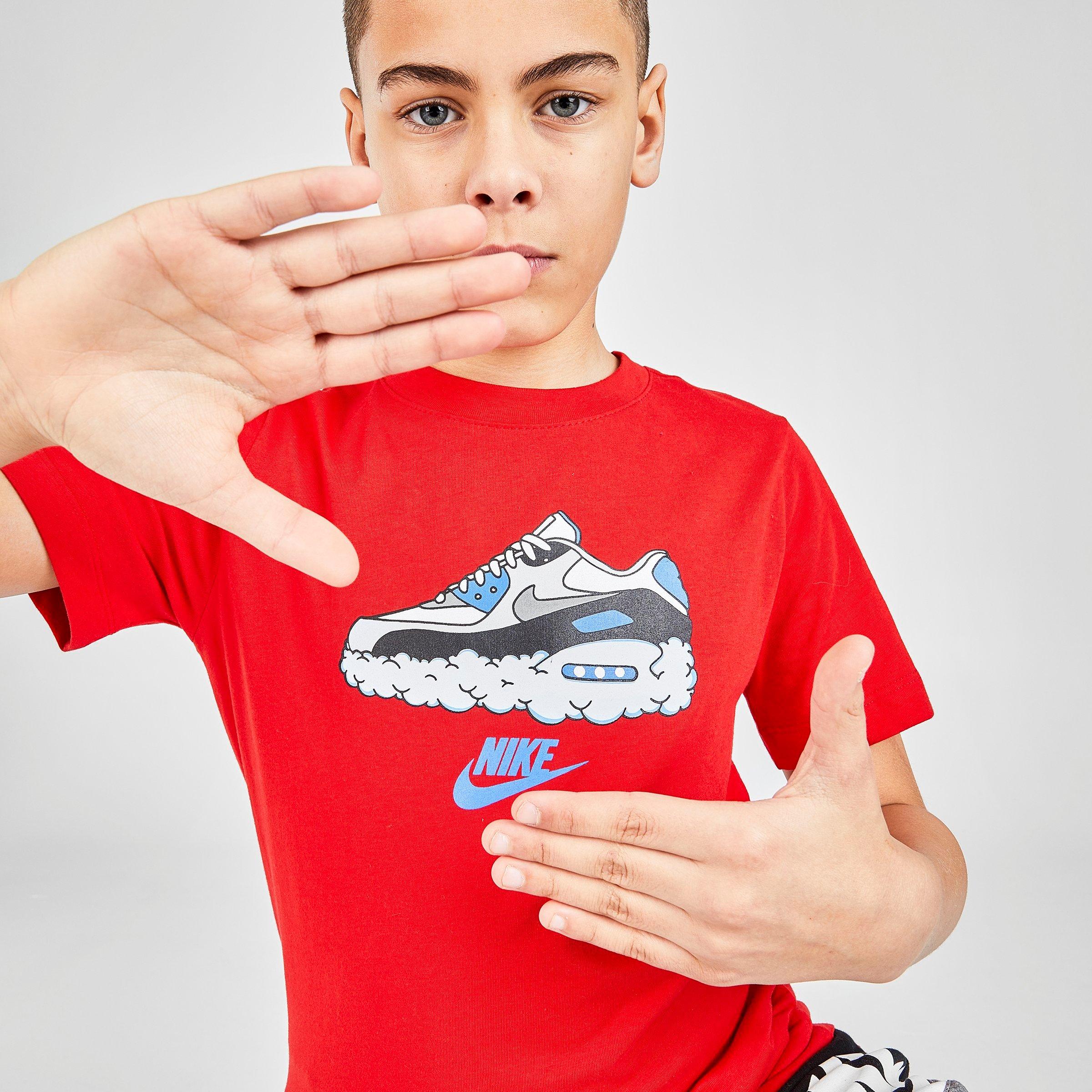 red nike air max shirt