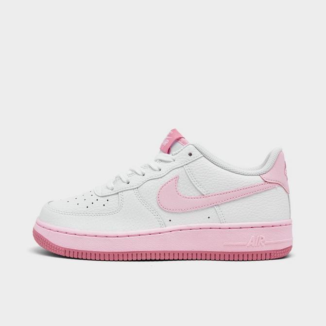 Nike Air Force 1 Shoes - Size 7Y - White / Pink Foam