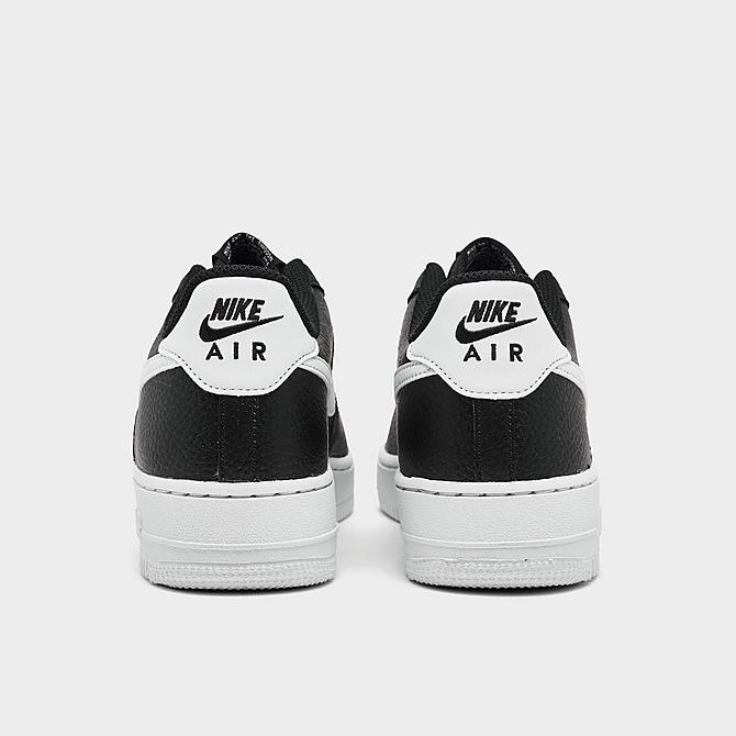Left view of Big Kids' Nike Air Force 1 Low Casual Shoes in Black/White Click to zoom