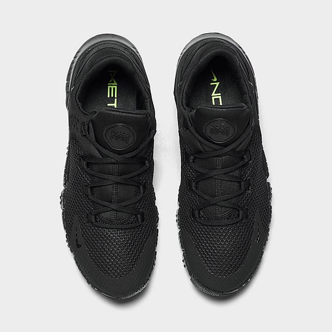 Back view of Men's Nike Free Metcon 4 Training Shoes in Black/Black Volt Click to zoom