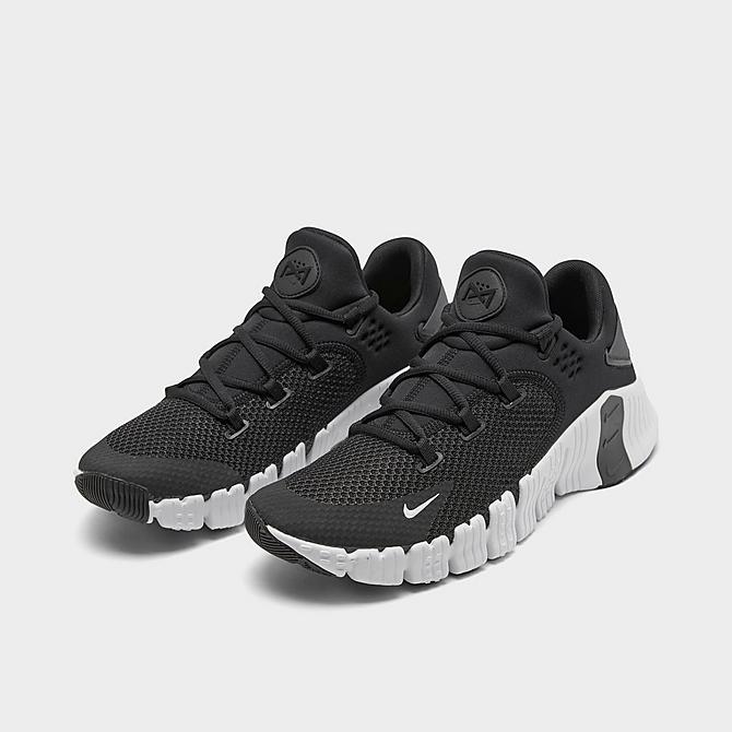 Three Quarter view of Men's Nike Free Metcon 4 Training Shoes in Black/White Click to zoom
