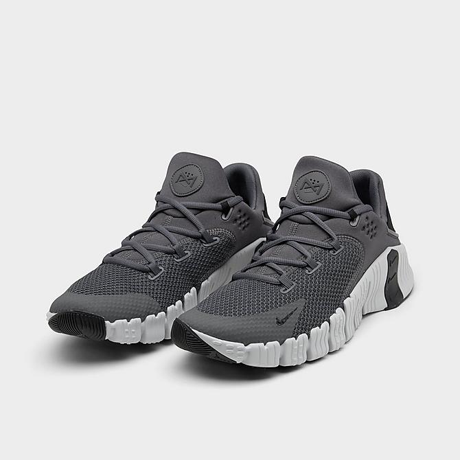 Three Quarter view of Men's Nike Free Metcon 4 Training Shoes in Iron Grey/Grey Fog/White/Black Click to zoom