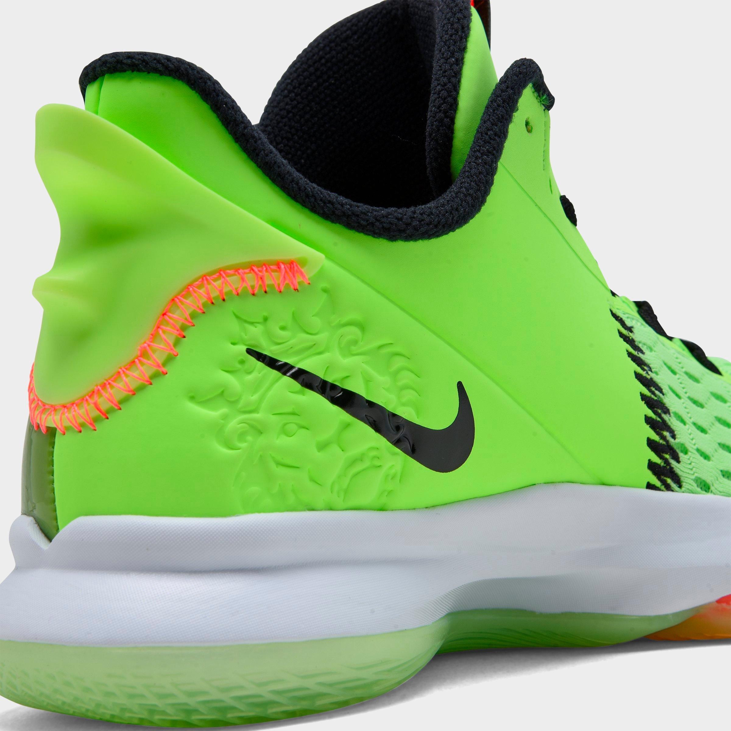 bright green basketball shoes