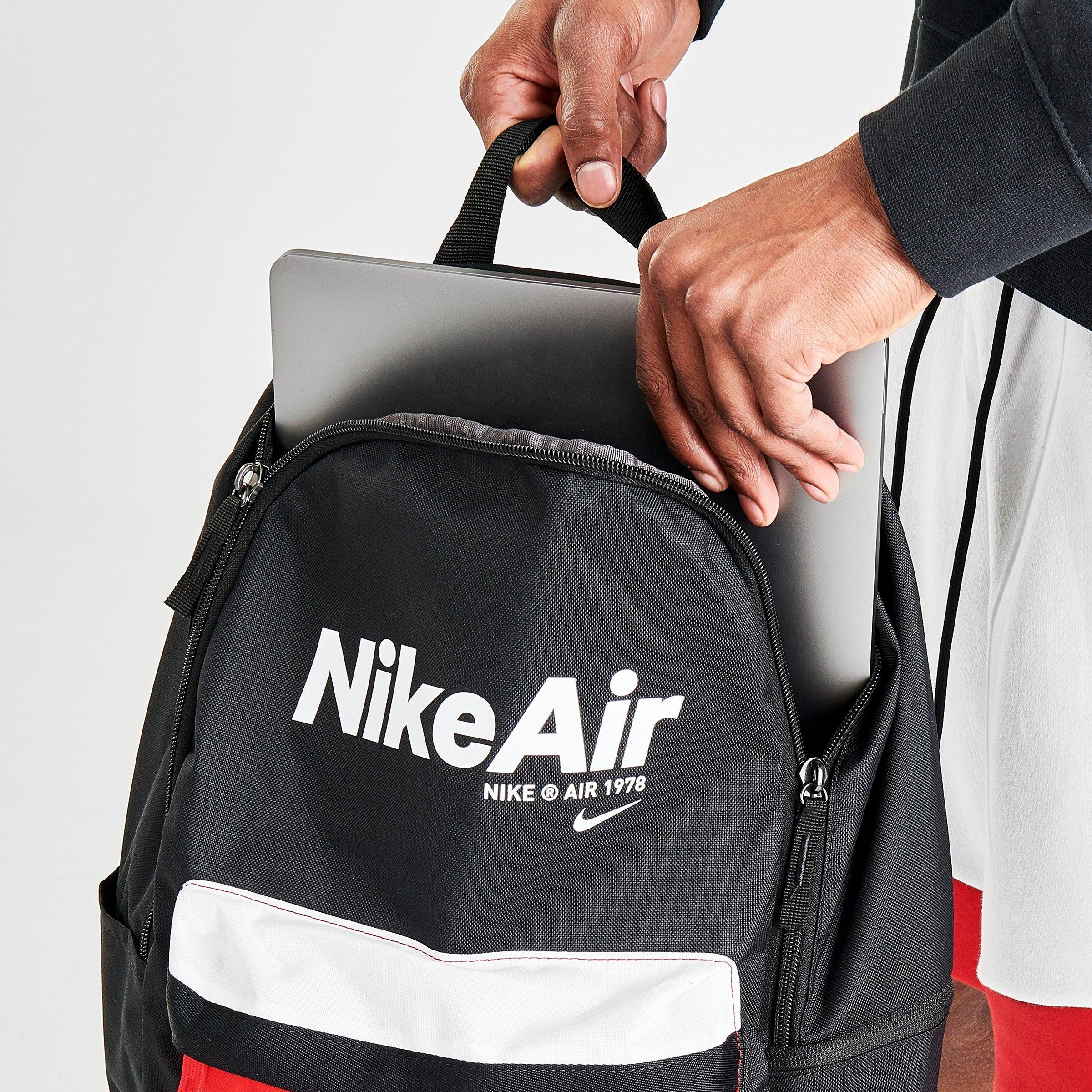 nike air backpack black and red