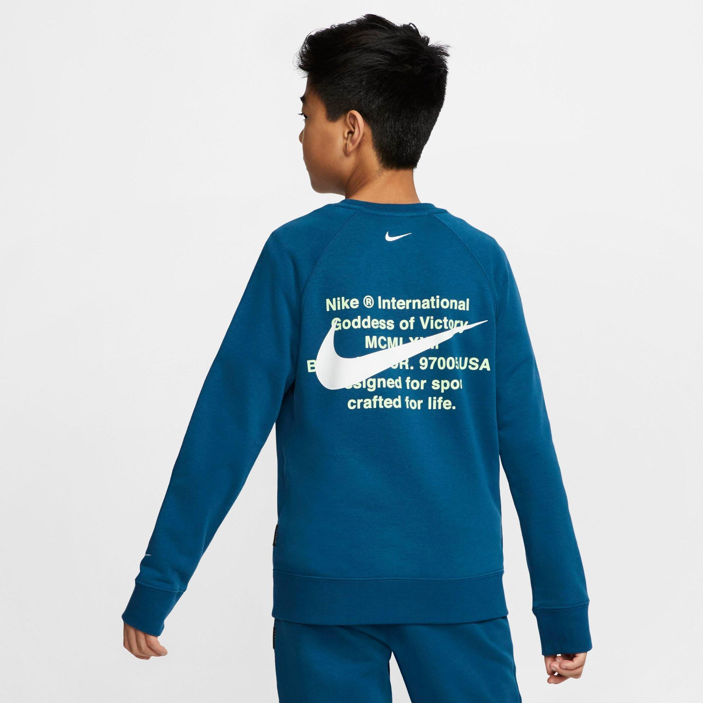 nike club swoosh crew sweatshirt