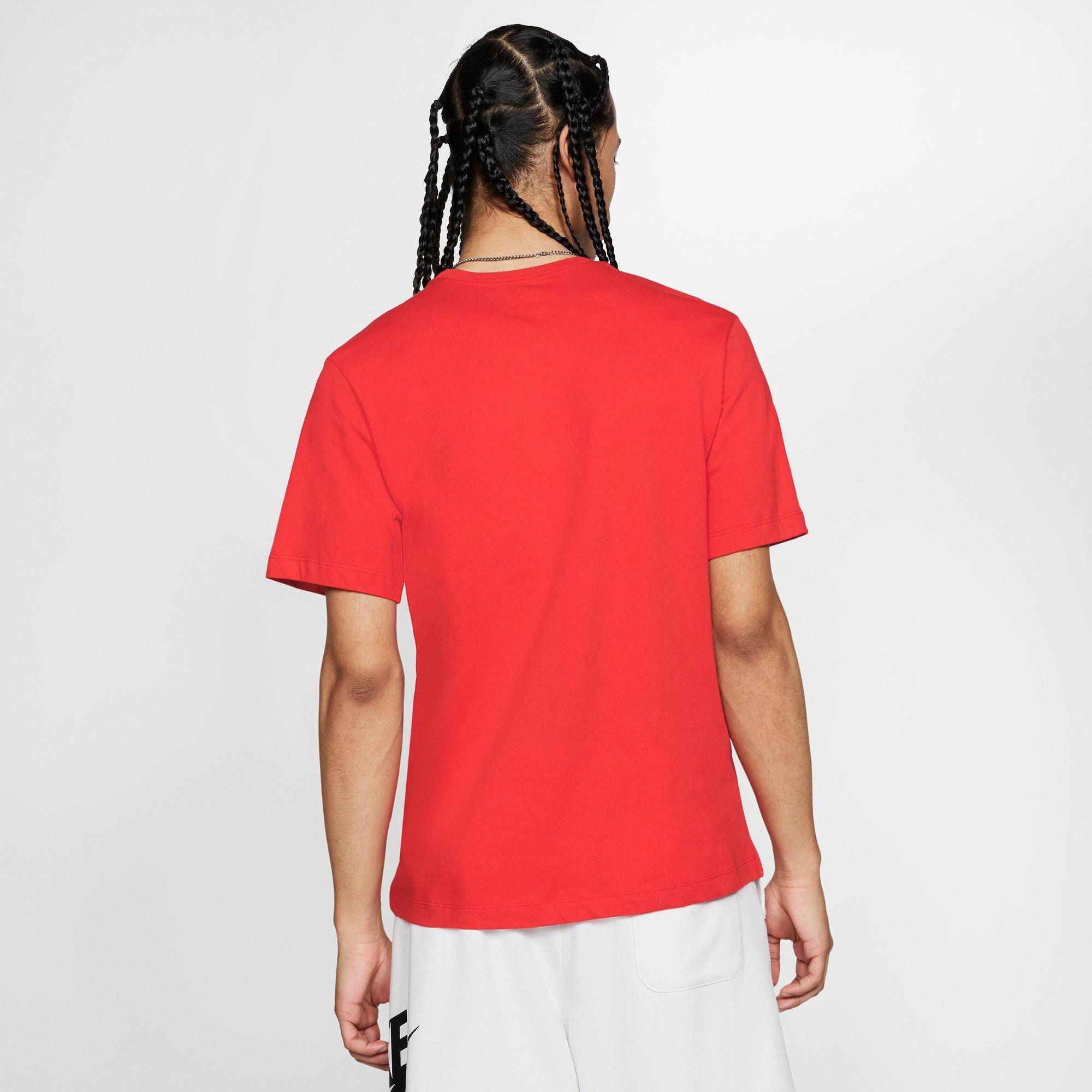 mens red nike t shirt