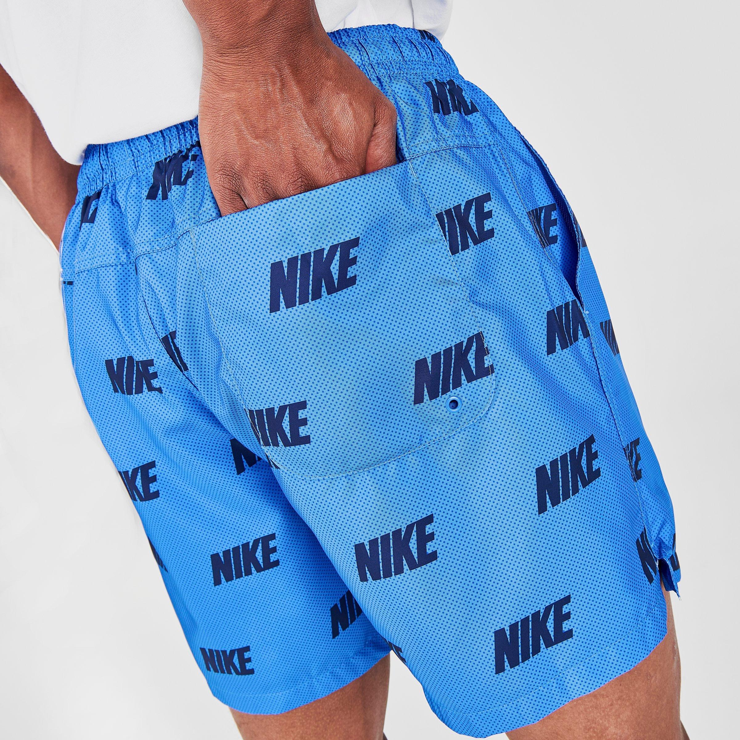 nike woven shorts pacific blue