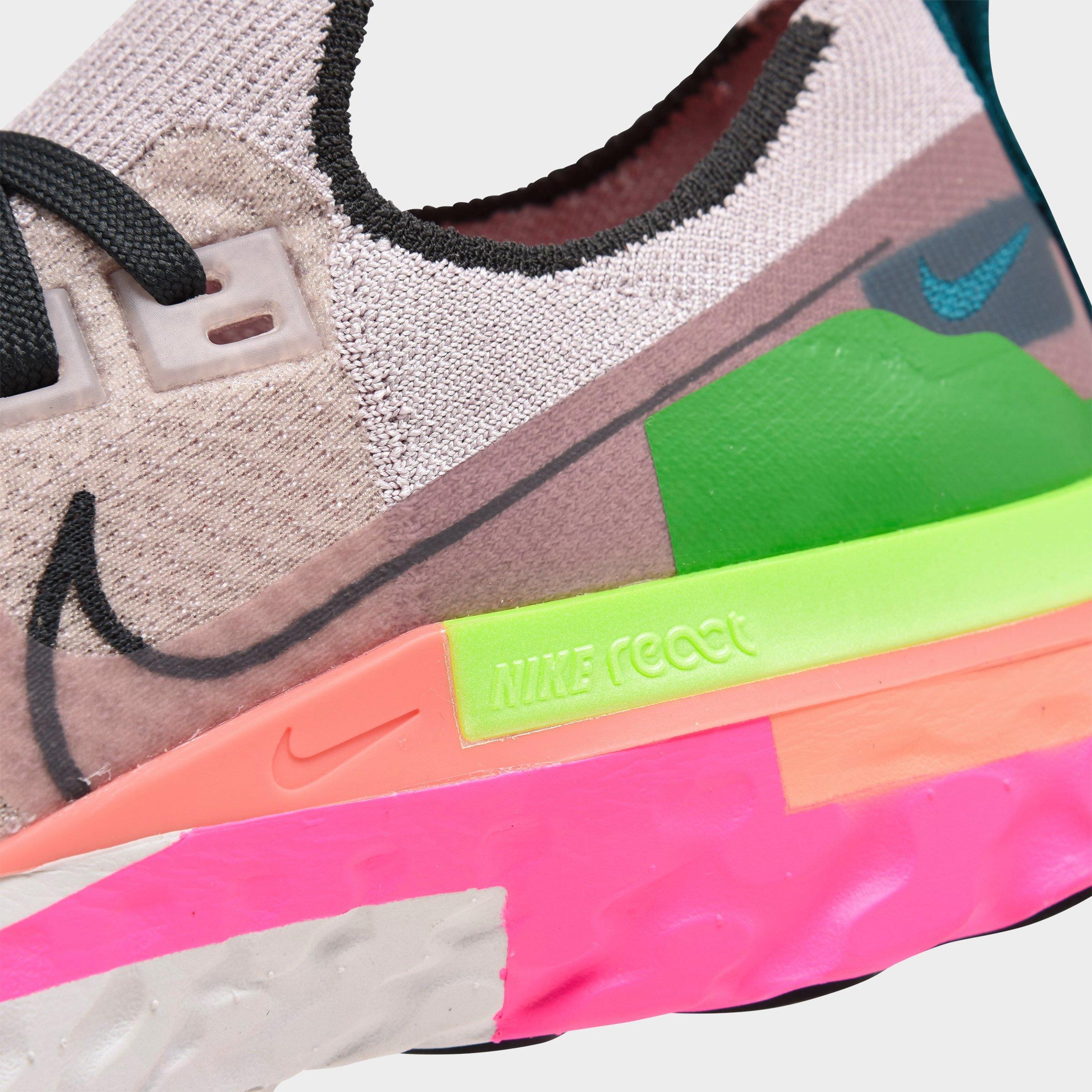 nike react pink and grey