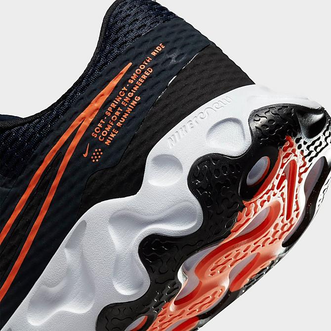 Front view of Men's Nike Renew Ride 2 Running Shoe in Dark Obsidian/Hyper Crimson/Black/Hyper Royal/White Click to zoom