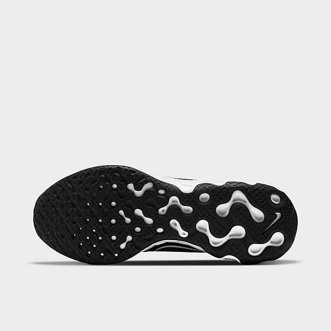 Bottom view of Women's Nike Renew Ride 2 Running Shoes in Black/Dark Smoke Grey/White Click to zoom