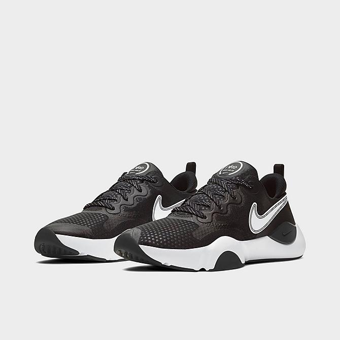Three Quarter view of Men's Nike SpeedRep Training Shoes in Black/White Click to zoom