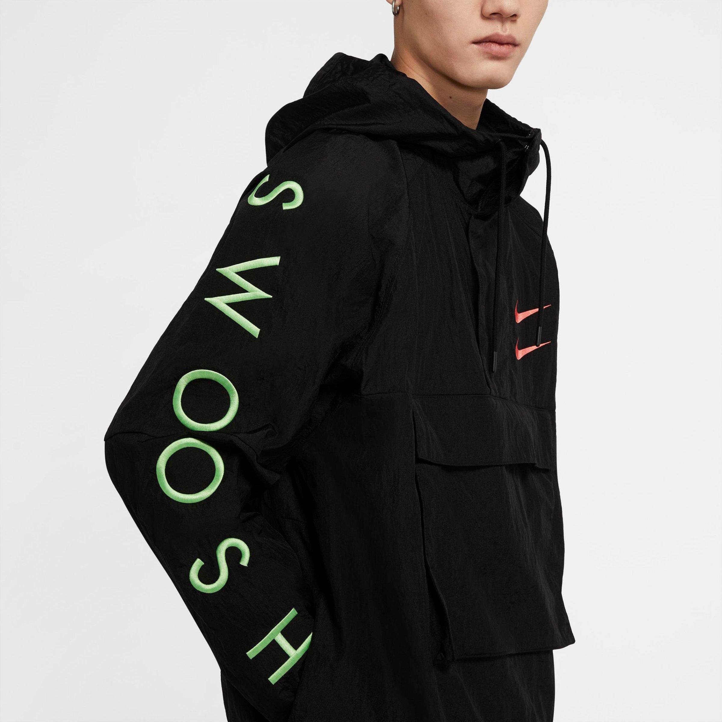 nike sportswear swoosh jacket black