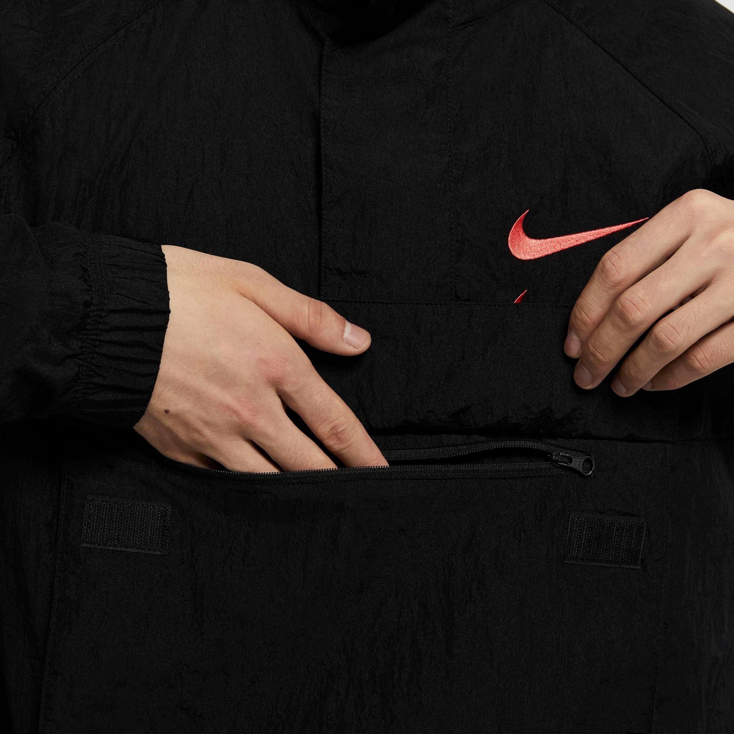 nike nsw swoosh woven half zip jacket