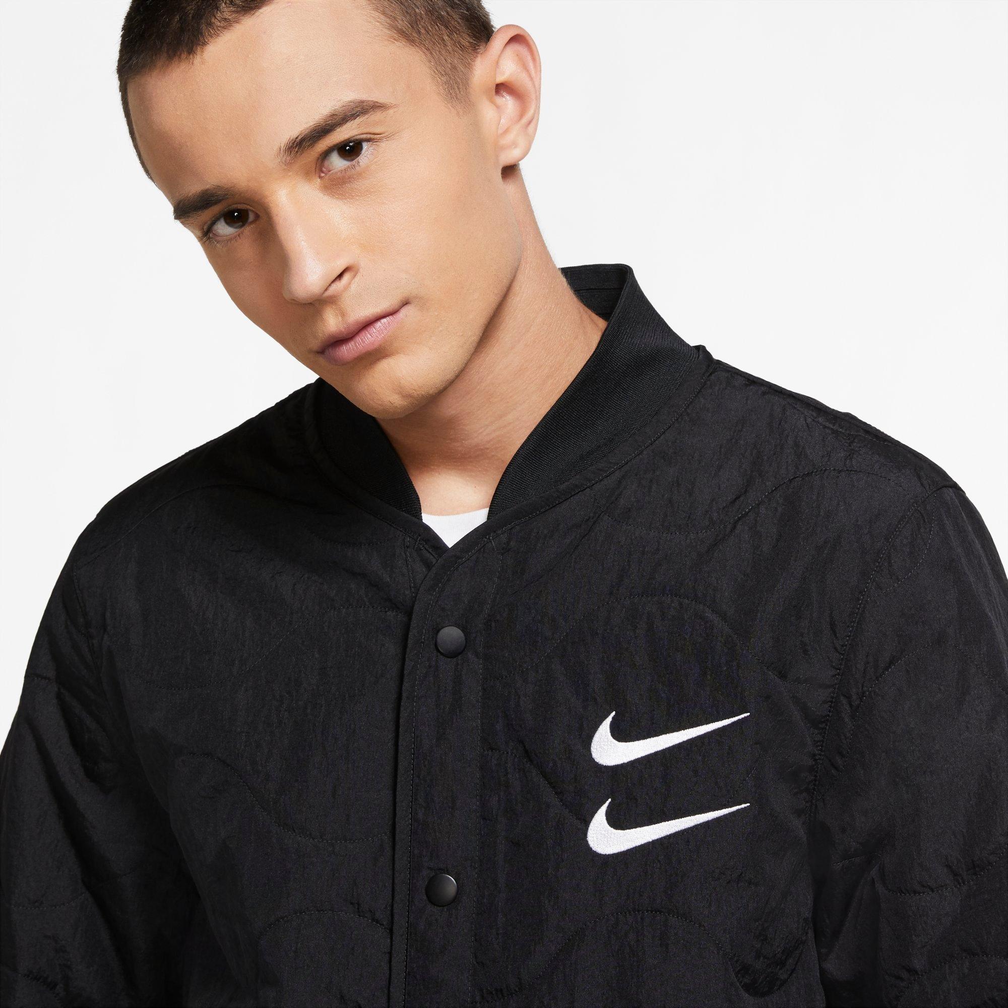 mens nike bomber jacket black